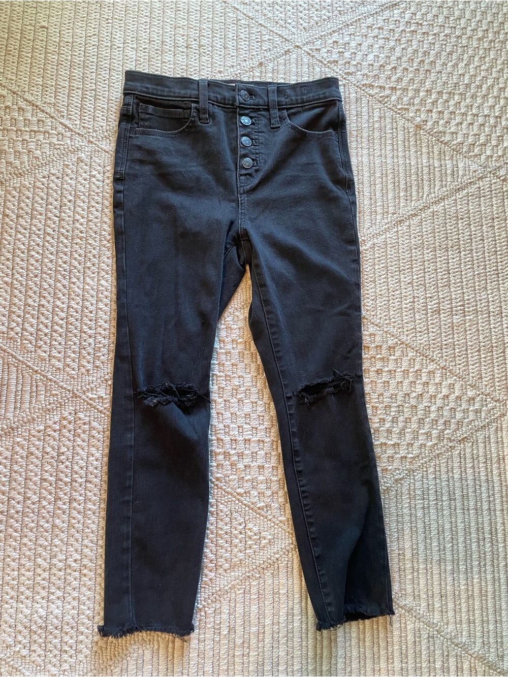 Madewell 10” High Rise Skinny Black Denim Jeans - Size 26P